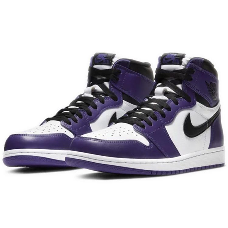 Air Jordan 1 Retro High OG Court Purple 2.0 Sneakersy Unisex Biały Czarny 555088-500