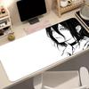 Mauspad Kawaii Gaming Zubehör Computer Mauspads PC Gamer Schwarz Und Weiß Tastaturpad Kettensägenmann Reze Schreibtischunterlage Mauspad