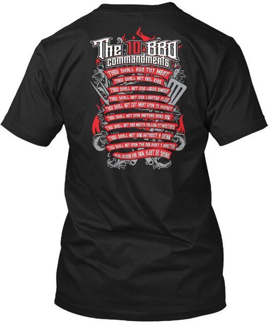 The 10 Bbq Commandments T-Shirt Made in the USA Size S to 5XL Unisex T-Shirt S