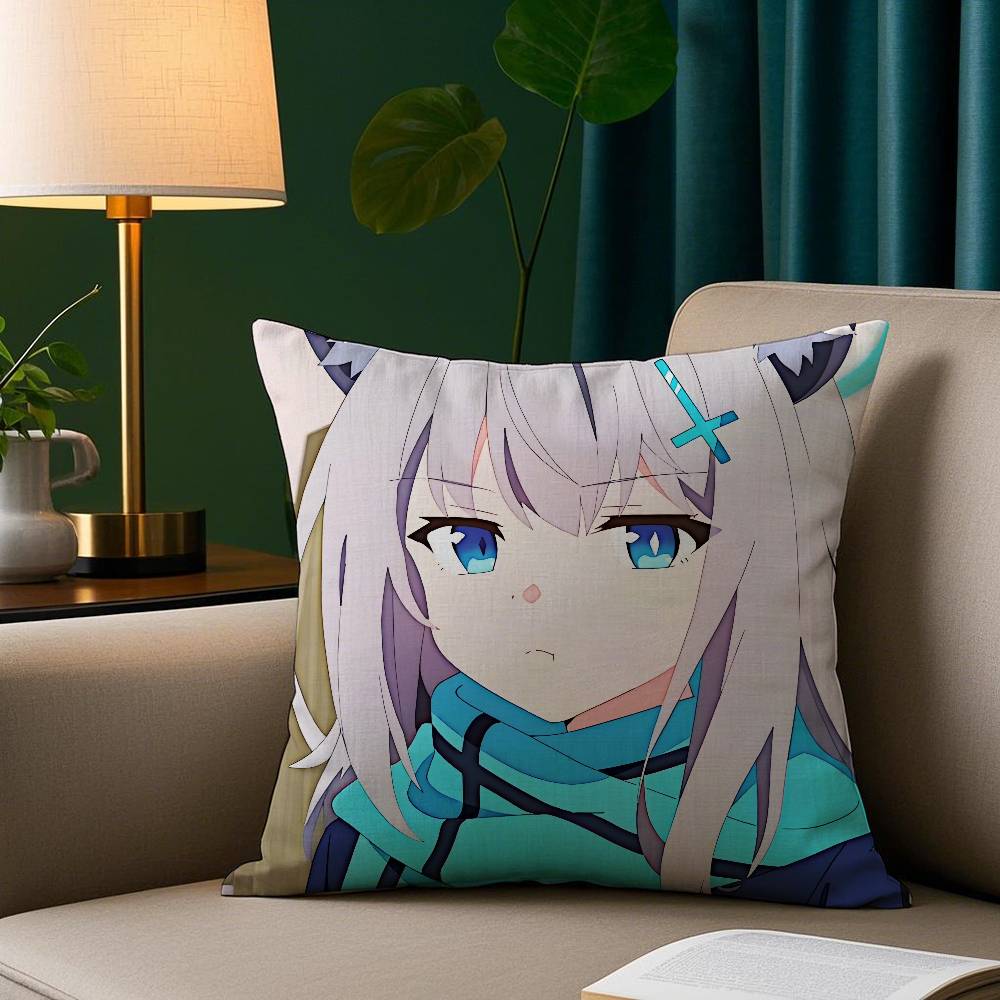 Anime Cute B-Blue Archive Pillow Case Plush Fabric Soft Pillowcase Double Sided Print Sofa Cushion Cover Throw