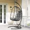 Hanging Chair Outdoor Hanging Chair Egg Chair, weather-resistant, incl. cushion, 102 cm x 102 cm x 195 cm, Dark Grey