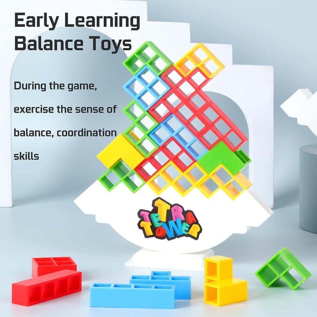 Tetris Balance Toy Tower Game, Tetra Tower Balancing Stacking Board Games, Building Blocks, Puzzle Toy, Family Games, Birthday for Children and Adults