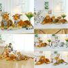 Plush Tiger Stuffed Animal Realistic Soft Toy Pp Cotton Filling Hug Pillow