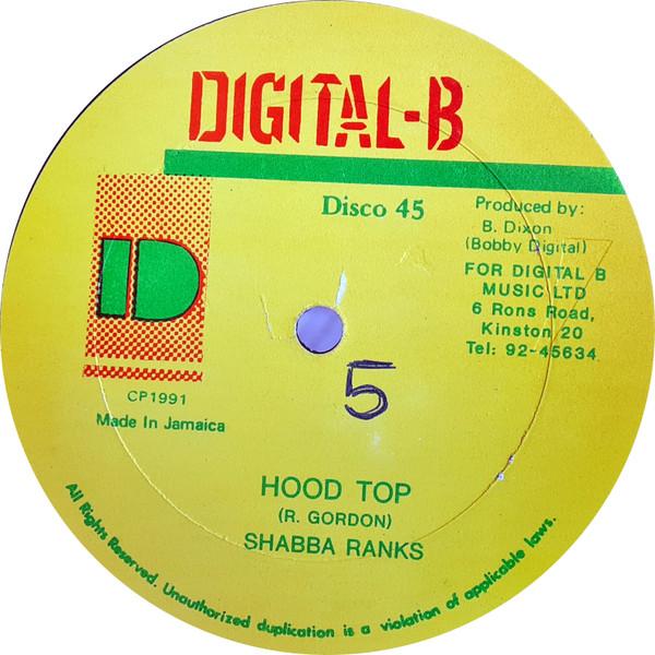 

12inch Record SHABBA RANKS Hood Top DIGITAL1 1991 Jamaica Reggae Ska Dub Used