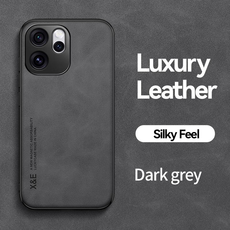 KEYSION Luxury Retro PU Leather Phone Case for OPPO Reno 15 Pro Max 5G Silicone+PC Shockproof Phone Cover for OPPO Reno15 F 5G