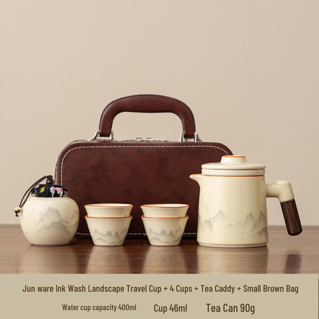 Portable Luxury Travel Tea Set: Quick Brew Cup for Outdoor Camping and Vehicles