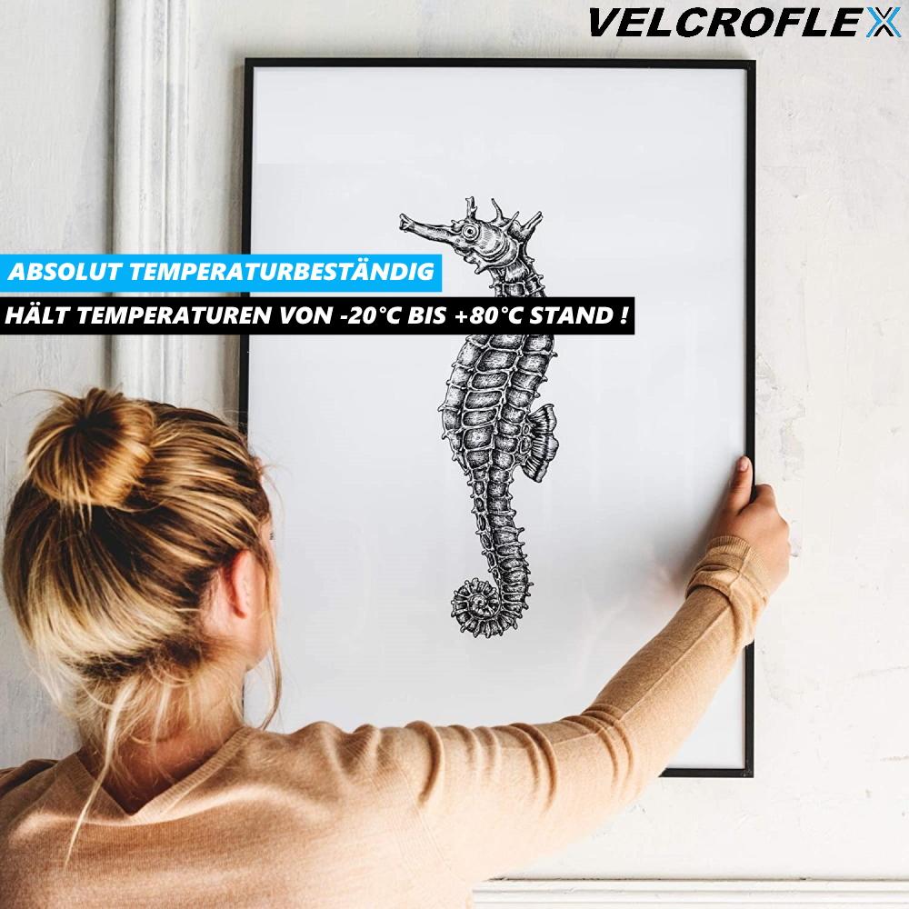 MLIVING Velcro Tape Self-adhesive Extra Strong Velcro Adhesive Tape Black