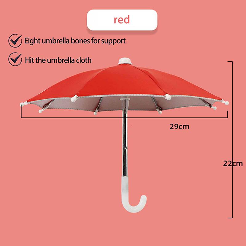 Universal Portable Mini Phone Umbrella Stand Outdoor Riding Waterproof Sunshade Mobile Phones Umbrella Bracket Holder