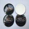 Elegantní 4ks 56mm Krytky Středu Kola Emblém Nálepka Pro Ford Černá a Modrá