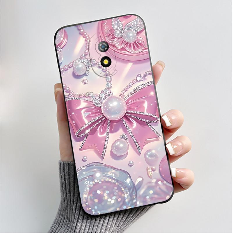 Coque de téléphone imprimée pour Itel A16 / A16PLUS / A23 / ITEL Alpha Lite Funda Coque Souple en Silicone Noir Coque Fleurie Mignonne Capa