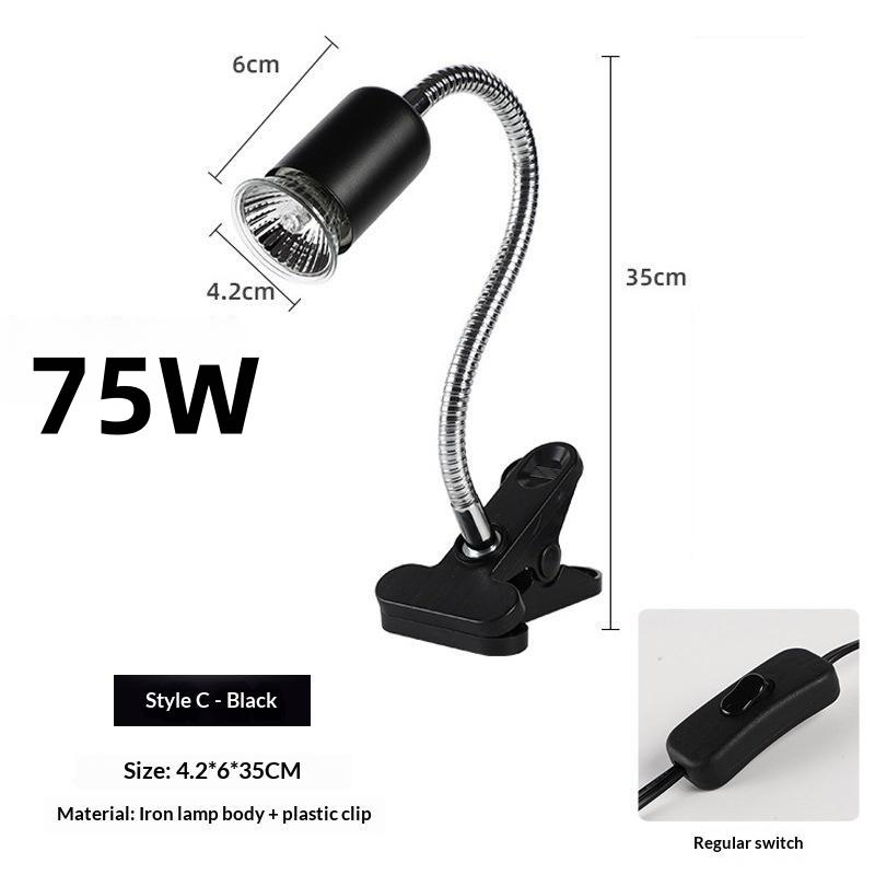 50/75W UVA UVB Light Basking Spot Light Simulated Sunlight Reptile Heat Lamp For Turtle Lizard Dimmable Heating Lamp