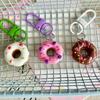 Realistic Doughnuts Cream Keychain Colorful Plastic Accessory Lovely Decoration For Backpacks Purses And Keyrings