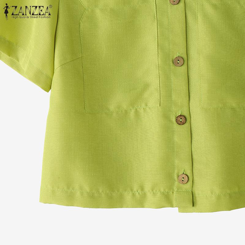 ZANZEA Two Pieces Women Sets Short Sleeve Crop Blouse and Long Skirts Outfits 