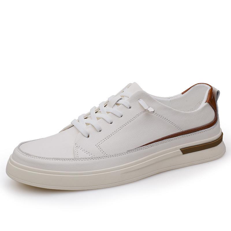 

2327 Men S Shoes Board Shoes Loafer Sports Casual Shoes Spring Low-Top Cowhide Flat-Soled White Shoes Sports Shoes 37