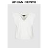 UR 2026 Women's Pastel Relaxed V-Neck Short Blouse