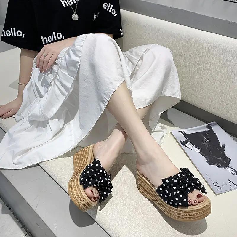 Fashion Shoes For Women Flip Flops Sandals Wedge Heel Woman Slippers High Quality Original Slides 39 Vip With Wholesale Bulk On Sale