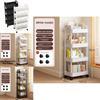 Small Trolley Storage Cart With Folding Rotating Mobile Shelves For Kitchen And Bedroom Organization