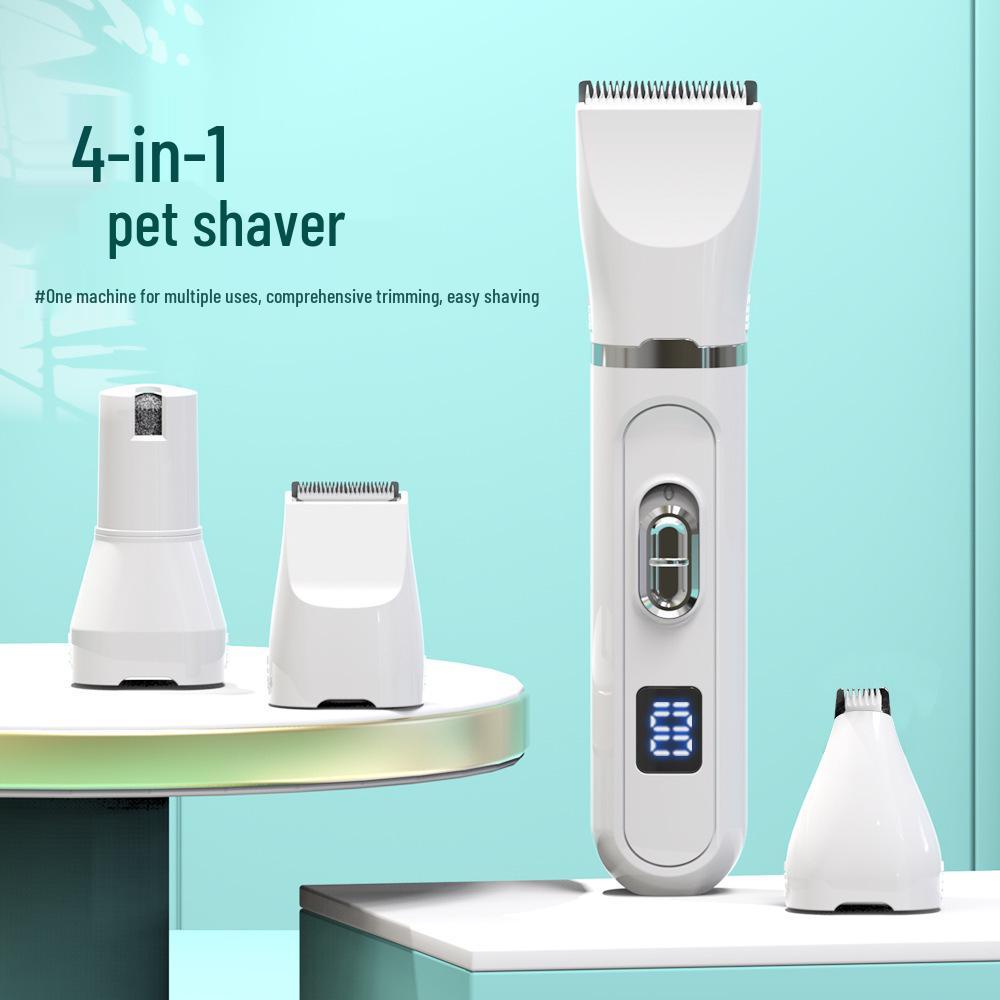 Digital Display Pet Nail Grinder & 4-in-1 Electric Shaver with USB Charging