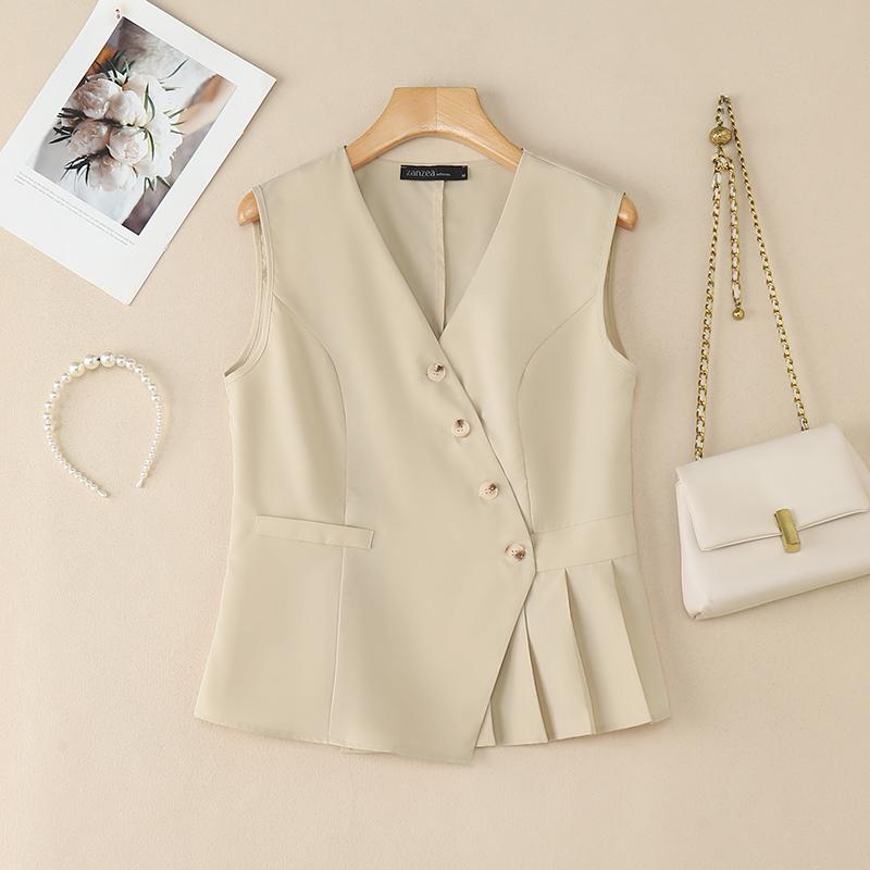 ZANZEA Women Summer V-Neck Casual Sleeveless Vest Tops