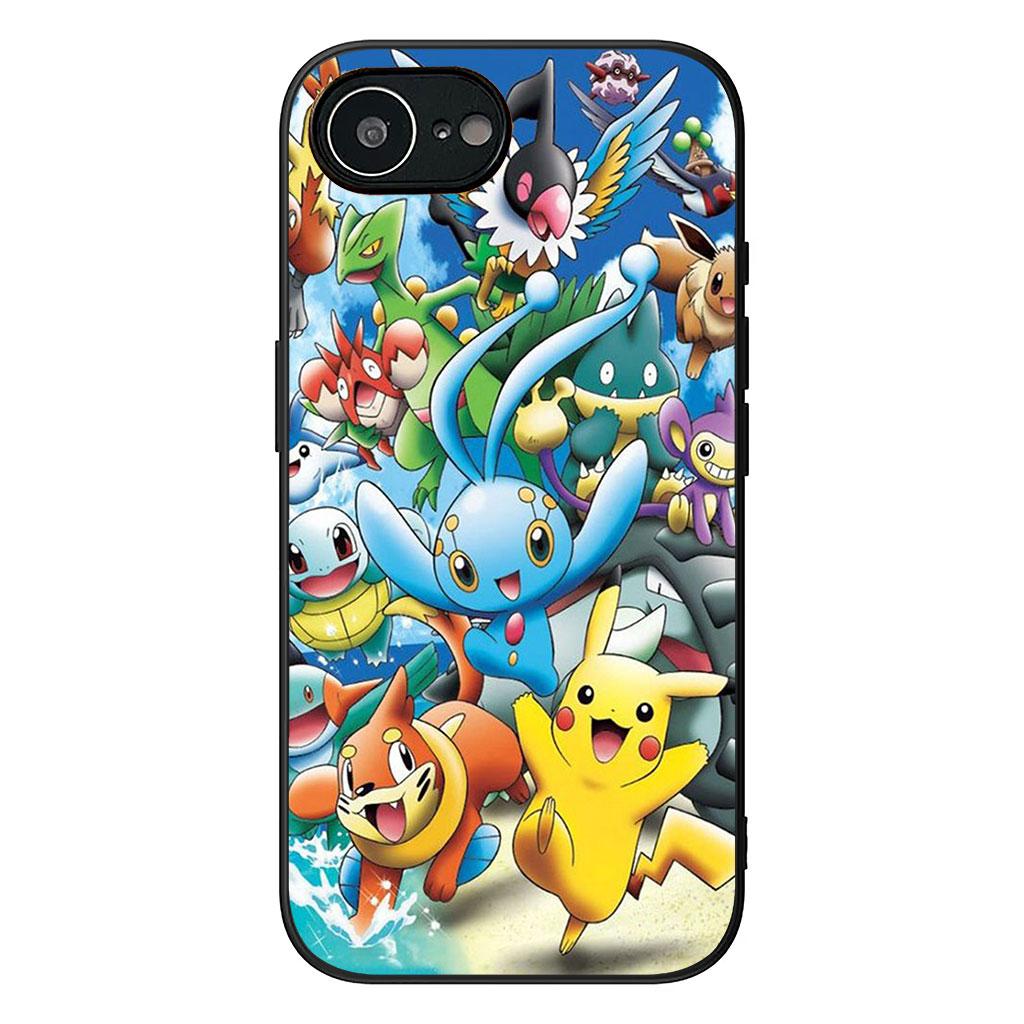 Cover for Apple iPhone 17 16 11 Pro XS Max XR 6 7 8 Plus 16E SE 2020 Air 5 SE2 Phone Case Cute P-Pokemons Cartoon P-Pikachus