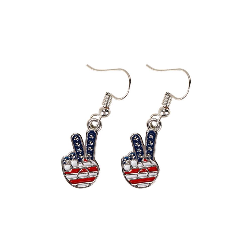 1 Pair American Flag Butterfly Boots Yeah Cowboy Hat Angle Wing Drop Earrings For USA Patriot Party Jewelry Festival Gift