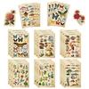 8 Retro Nature Picture Collection Collage Hand-on DIY Handbook Mobile Phone Case Laptop Decoration Waterproof Stickers