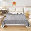 Plush Multi-Functional Solid Color Lucky Tree Jacquard Wool Nap Blanket for Office
