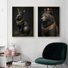 Black Gold Animals King Gorilla Lion Posters Prints Rabbit Elephant Canvas Paintings Wall Art Picture for Living Room Home Decor