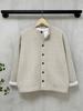 Unisex Maple Round Cropped Cardigan Jacket with Double Weave