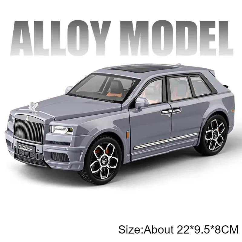 

1:20 Rolls Royce Cullinan RV Car Model Toy Alloy Diecast Doors Opened Pull Back Shock Absorption Models Collection Gift for Boy