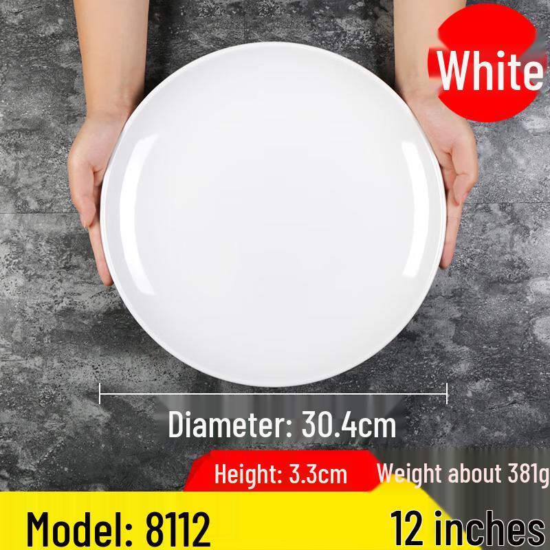 

Jundingying 12-inch White Ceramic Dinner Plates (Set of 2)
