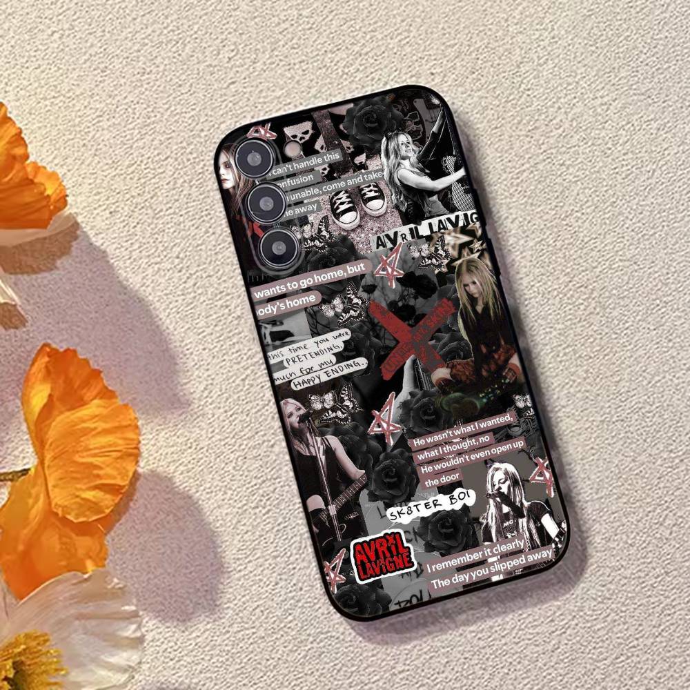 Singer Avril L-Lavigne Phone Case For Samsung Galaxy A73,A72,A71,A70,A53,A52,A51,Soft Silicone Black Cover
