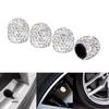 2/4PCS Bling Tire Valve Caps Diamond Crown Rhinestone Wheel Caps for Car Motorcycle ABS Airtight Tyre Stem Air Valve Covers