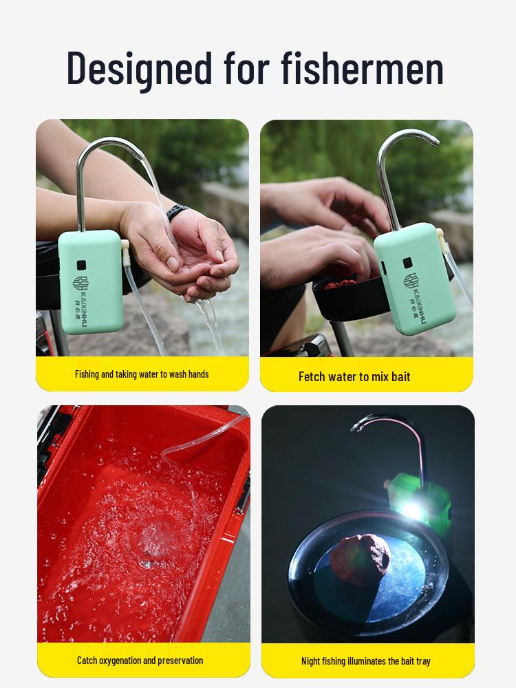 Electric Fishing Aerator Pump: Smart Oxygenator & Water Intake Gadget for Tackle Box and Hand Washing