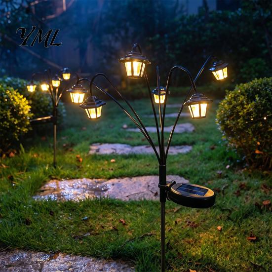 Solar Landscape Lighting for Walkway Halloween Garden Lights, Decorative Ghost Pumpkin Witch Hat String Festive Yard Lawn Decor IP54 Waterproof