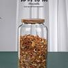 Large Capacity Acacia Wood Glass Storage Jar for Kitchen