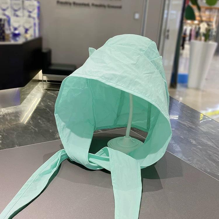 Women's Spring and Summer Thin Sun Protection UV Head Hat Japanese Cute Little Devil Ear Quick Dry Fisherman Hat