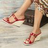 Fashion 12cm Sexy Braided Hemp Rope Wedge Sandals Women's High Heel Slippers - Summer Beach Platform Design