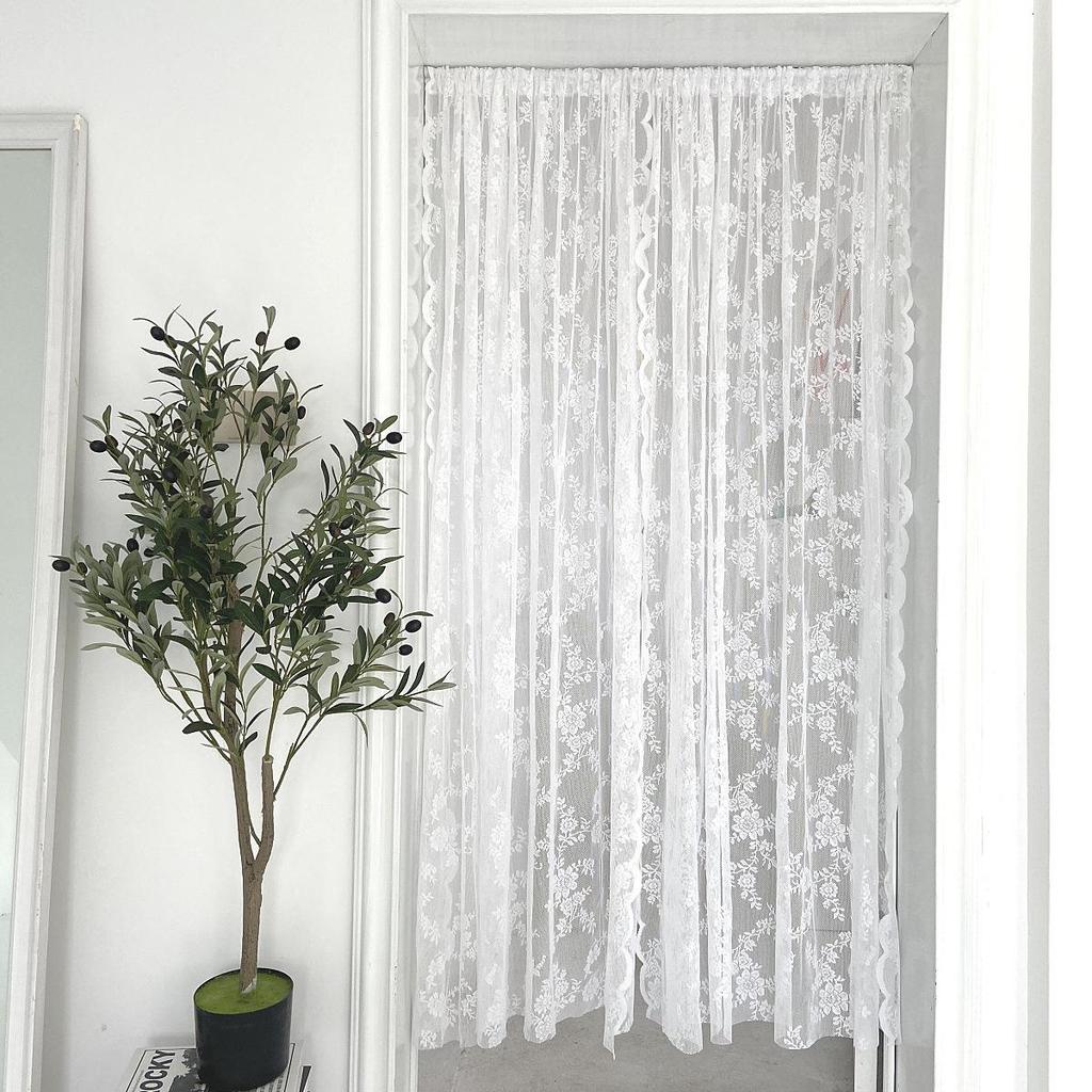 INS Nordic Style Korean Lace Curtain - Girl's Heart Home Decor for Doors, Windows, and Balconies
