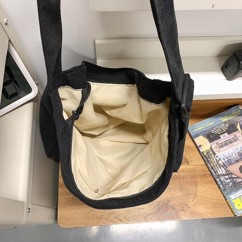 Crossbody Bag Women's Large Capacity Canvas Bag Student Class Commuter Shoulder Bag