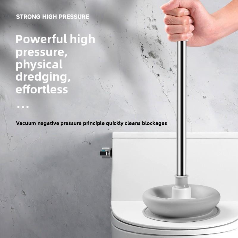 Pvc Toilet Plunger With Ergonomic Handle For Bathroom Drain Clogs And Kitchen Blockages