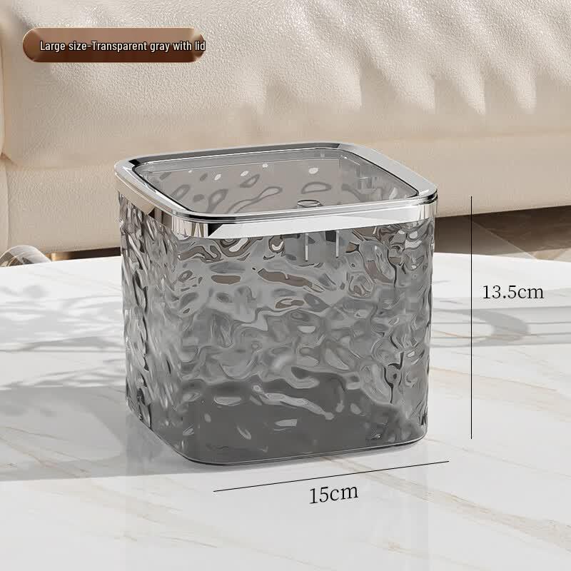 Elegant Mini Desktop Flip-Top Trash Can