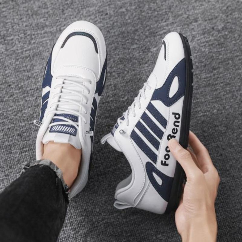 Men's Casual Shoes Light PU Leather Sneakers New Comfort Flats Outdoor Sport Running Shoe Training Shoes for Men Tenis Masculino