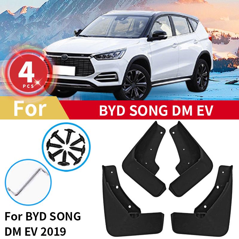 Car Mud Flaps For BYD Song PLUS   DM EV Pro MAX Plastic Mudguards Splash Shield Guards Fender Mudflaps
