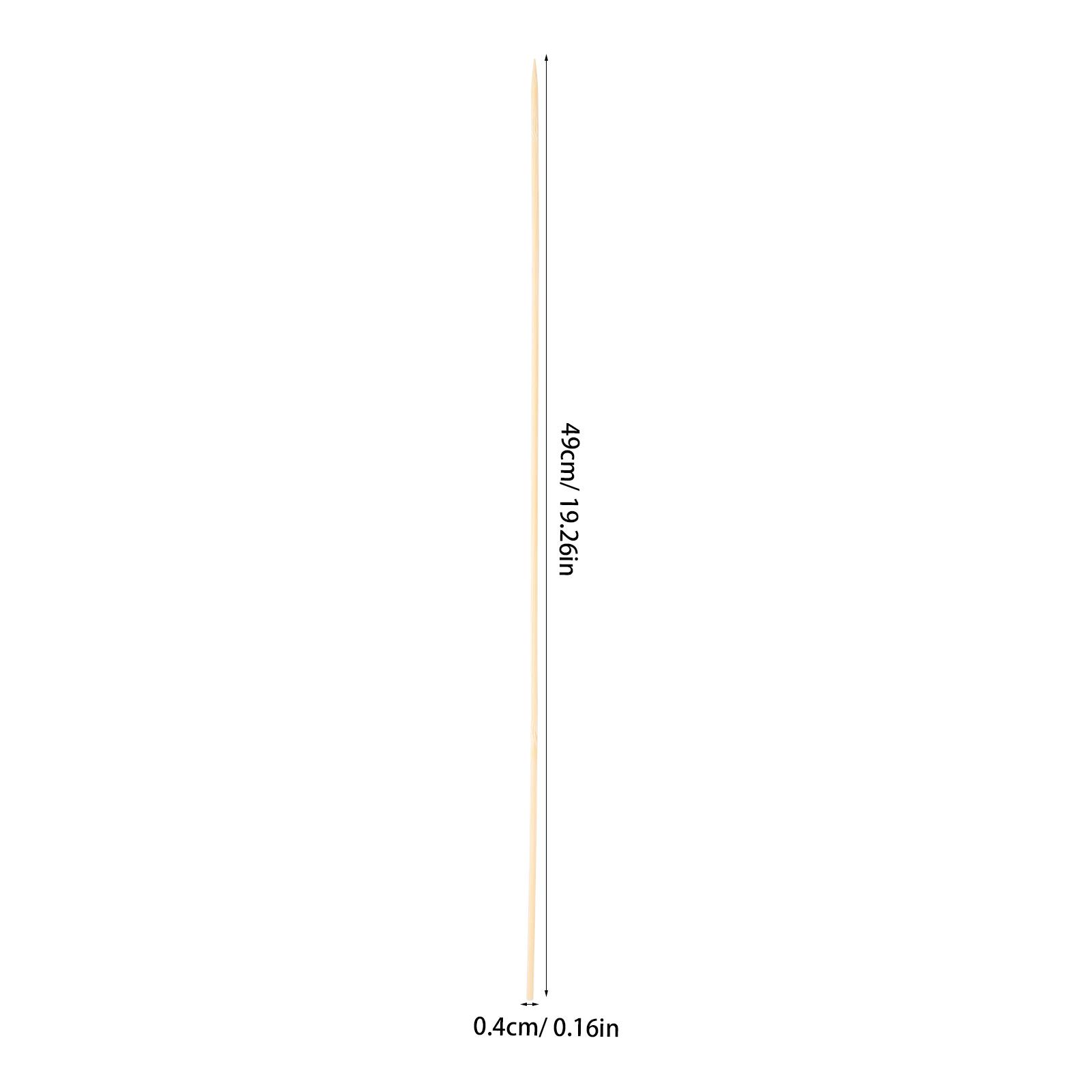 2Packs Premium Bamboo Skewers 40cm Durable Safe for Bbq Meat Vegetables Party Crafts Bamboo Sticks Bbq Rotating Skewers