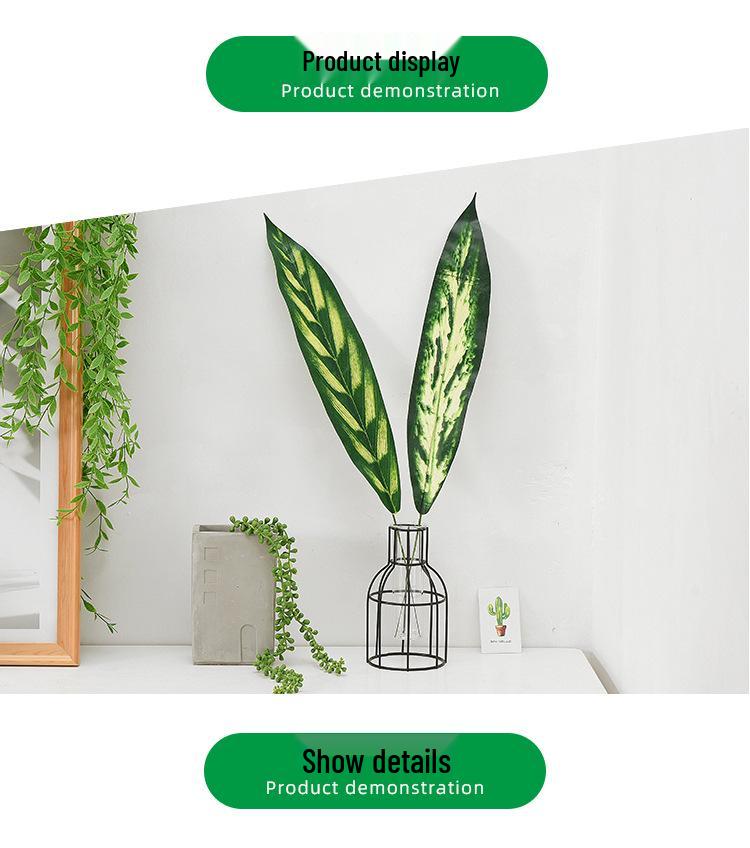 Nordic-style Brazilian Leaf Faux Greenery for Wedding & Home Decor
