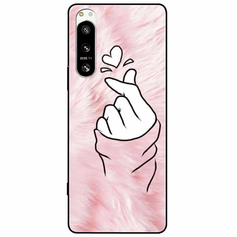 For Sony Xperia 5 IV / 10 IV Case 10IV Soft Black Silicone Forest Painted Phone Back Covers For Sony Xperia 1 IV Case TPU Coque