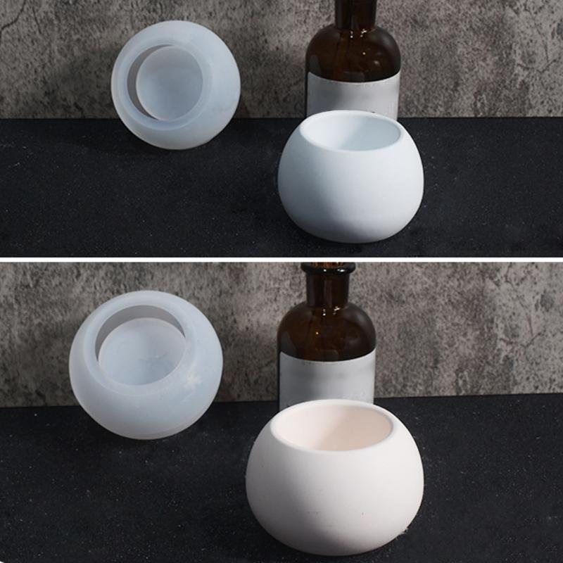 Practical Succulent Flower Pots Sturdy Silicone Mold Cement Plaster Craft Supplies for Garden and Indoor Decoration