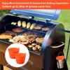 AEE4-2 Stück Wiederverwendbare Silikon-Fettauffangschalen Kompatibel für Traeger/Pit Boss /Oklahoma Joe' /Green Mountain Grill