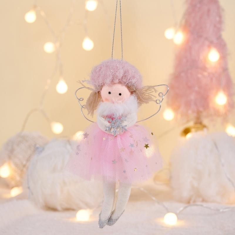 Stoffengel-Puppe Anhänger Schmuckstück Leichte Dekoration für Kinder Dekorative Weihnachtsbaum-Accessoires